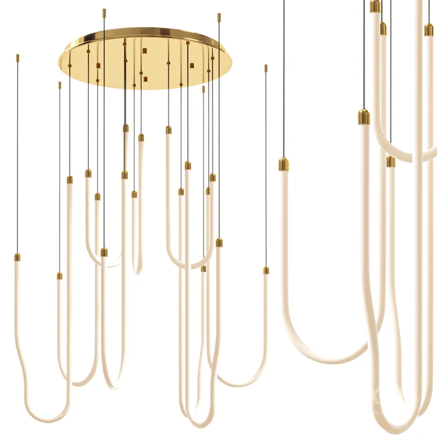 Brass 8 Light LED Pendant - Image 5