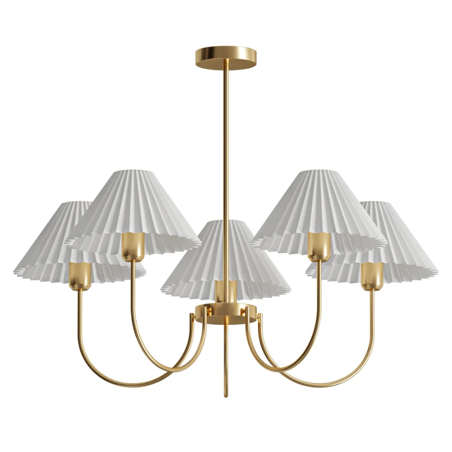 Lenore Pleated Chandelier 5 heads - Image 2