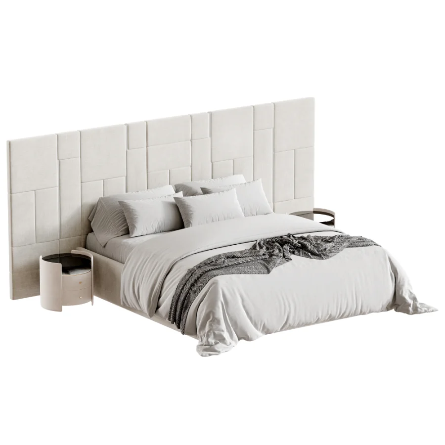 Riconta bed with a wide headboard - Image 2
