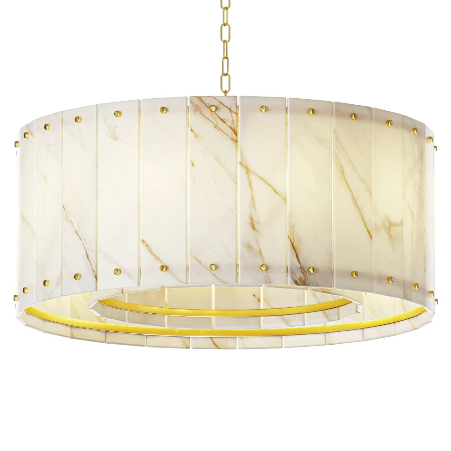 Alabaster Spanish Marble Chandelier - Image 1