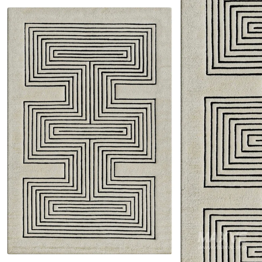 Orlie Hand Tufted Wool Geometric Area Rug - Image 1