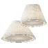 White Tapered Linen Kids Flush Mount Ceiling Light Fixture - Thumbnail 1