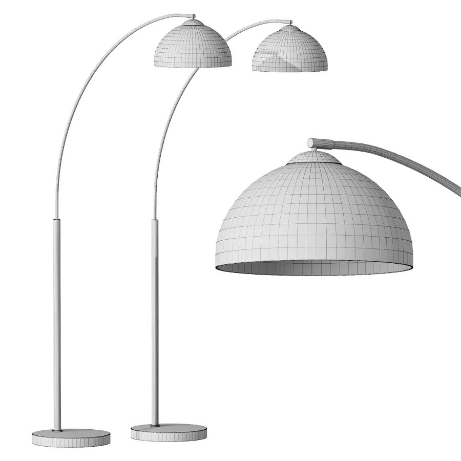 Dome Black Arc Retro Floor Lamp - Image 1