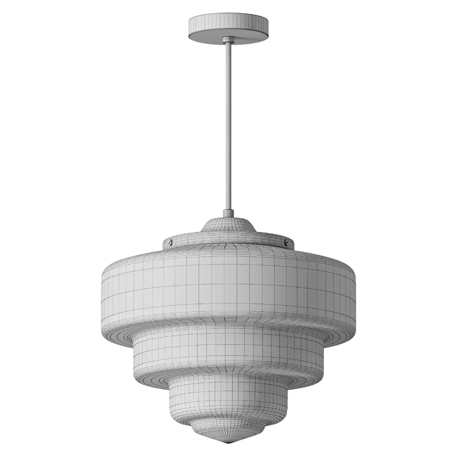 Geotower Glass Brass Pendant Light - Image 3