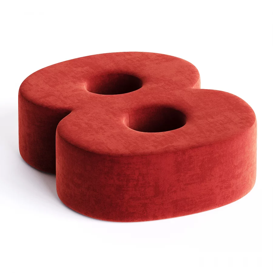 numbers 8 pouf - Image 1
