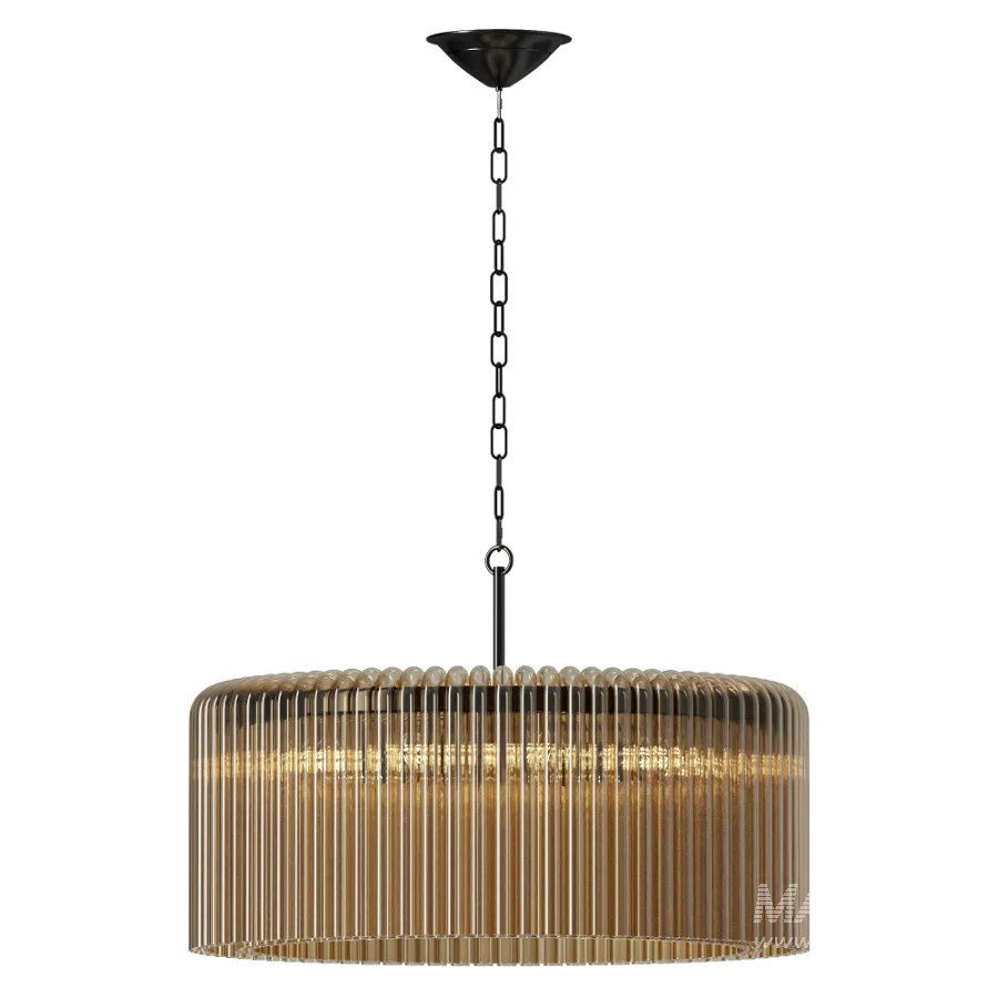 Vertical Glass Rod Pendant Chandelier - Image 2