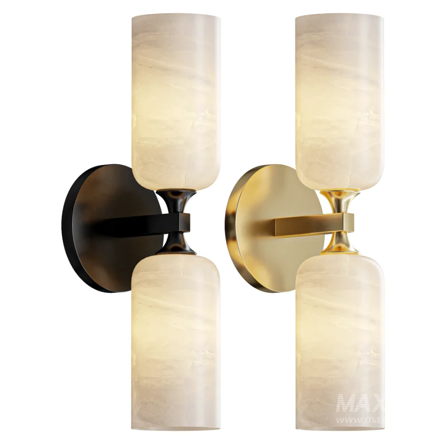 Elegant Alabaster Wall Sconce - Image 1