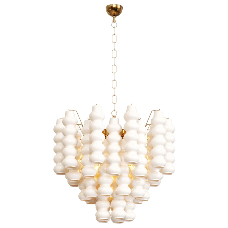 Murano Chandelier Curva Rosa 36 Tubes - Image 3