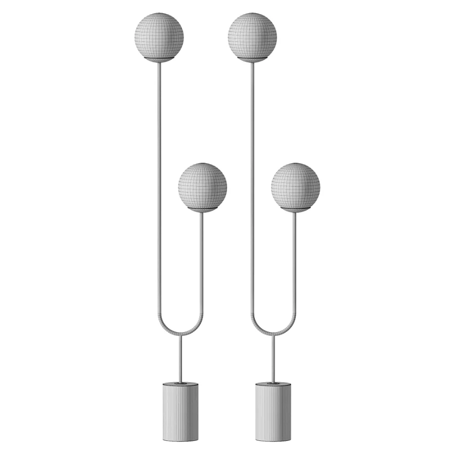 LEIF IRON AND MARBLE FLOOR LAMP - Image 4