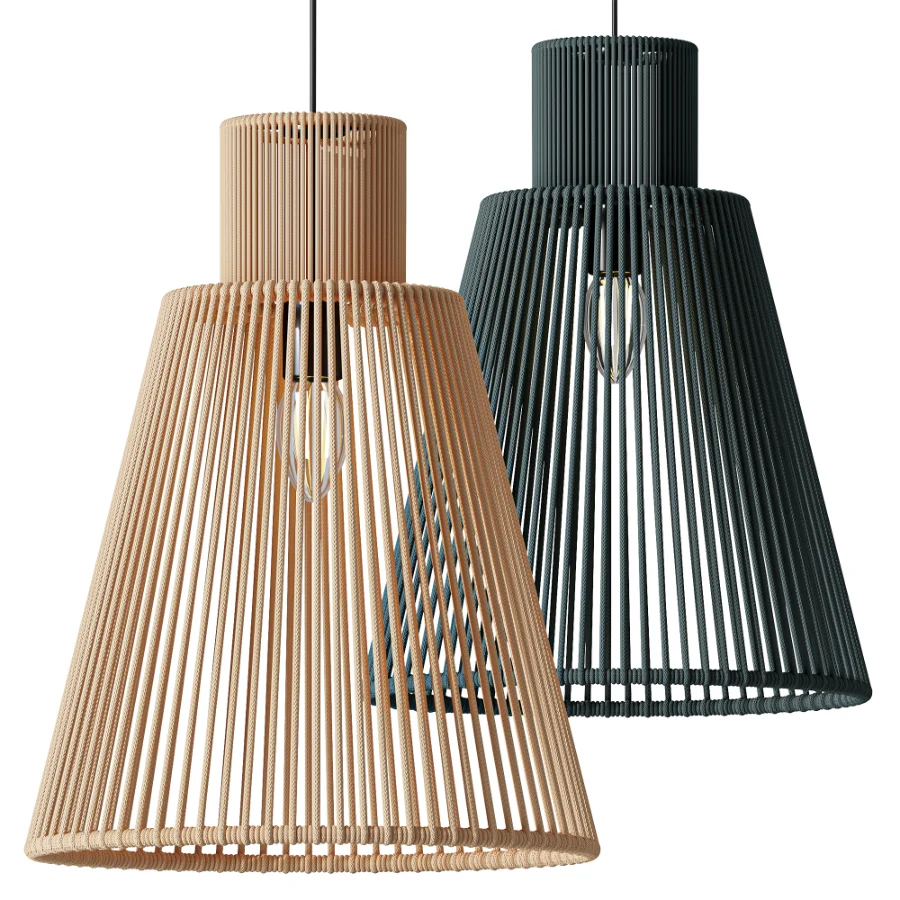 Etsy Handmade Wicker Cotton Lamp Shade - Image 2