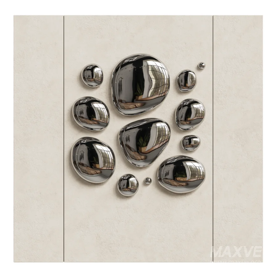 Chrome Bubble Wall Decor 17 - Image 1