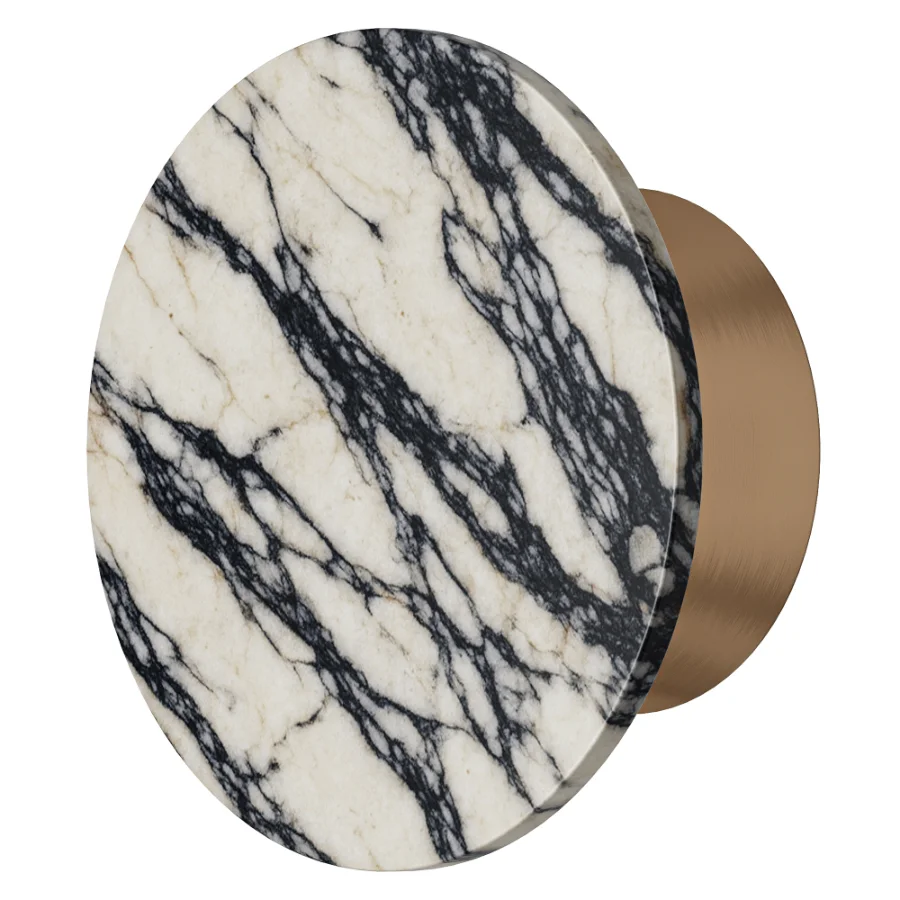 FareDecor Santi Calacatta Viola Marble Brass Wall Light - Image 2