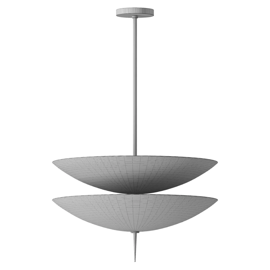 Blueprint Lighting Stack Large Brass Enamel Pendant Lamp - Image 2