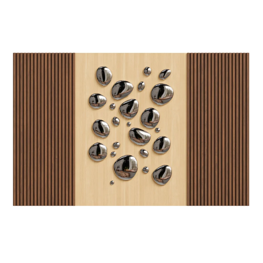 Chrome Bubble 3D Wall Panel - Image 1