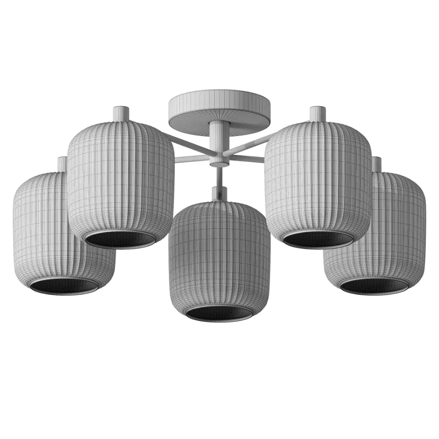 Next Ryker Brass 5 Light Flush Ceiling Light - Image 3