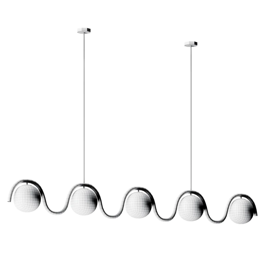 Lenox 5 Globe Linear Chandelier - Image 6