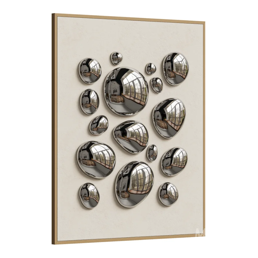Chrome Bubble Wall Decor 08 - Image 2
