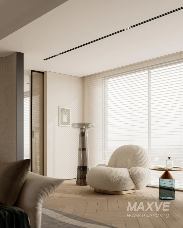 Modern master bedroom dressing room and work room - Image 10