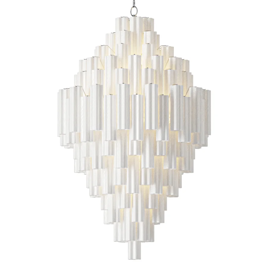 Addis Polished Chrome Chandelier White - Image 2