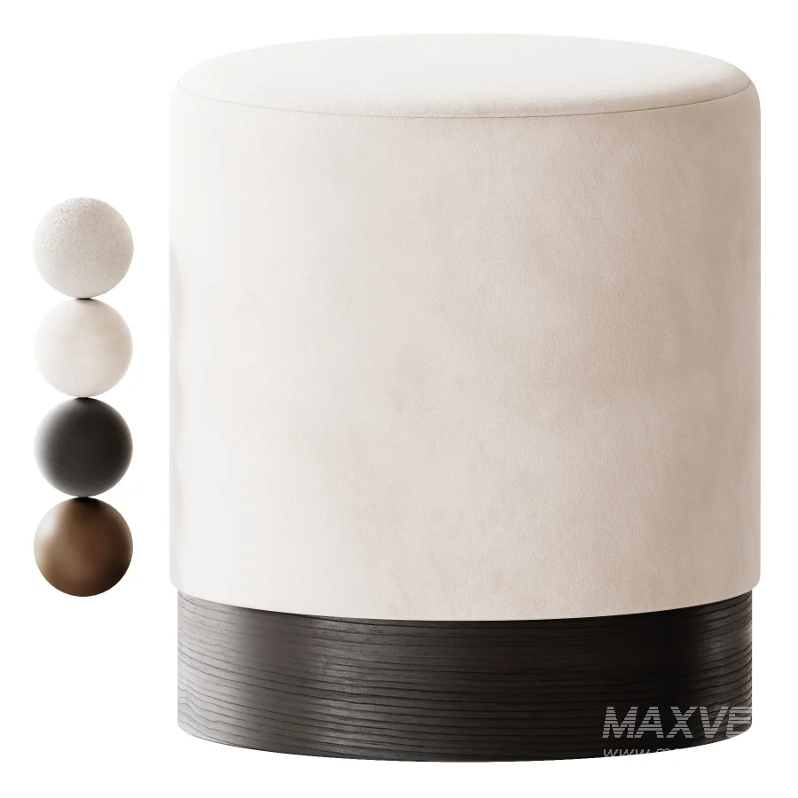 Cowhide pouf - Image 5