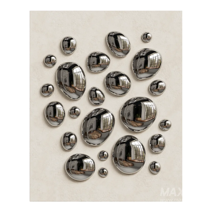 Chrome Bubble Wall Decor 04 - Image 2