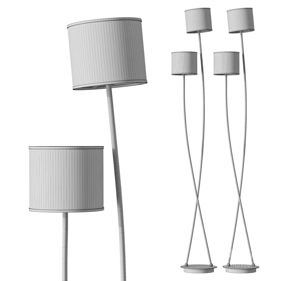 Lucande Juljana 2 Floor Lamp Taupe - Image 4