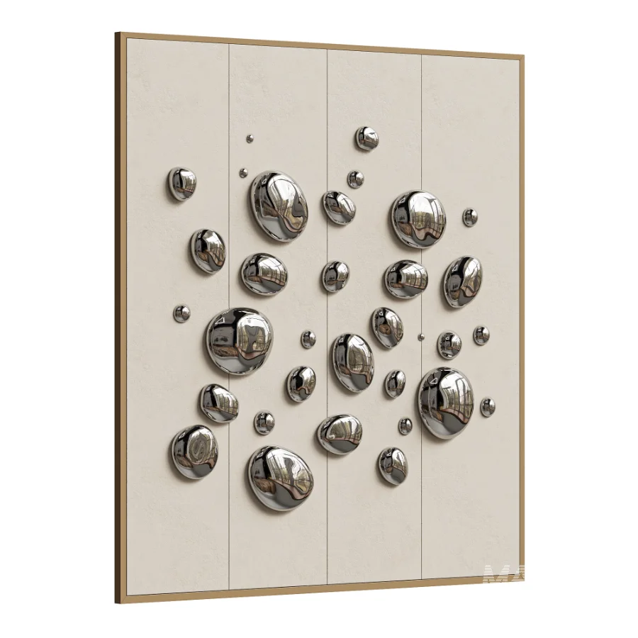 Chrome Bubble Wall Decor 06 - Image 4