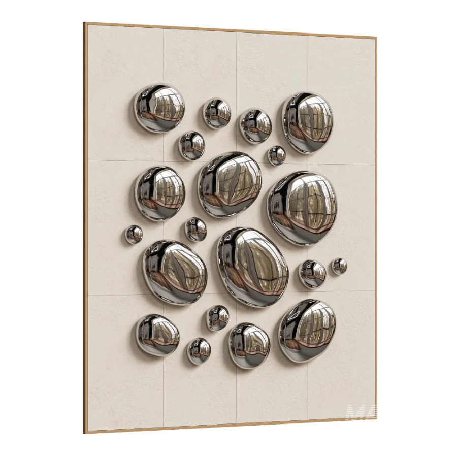 Chrome Bubble Wall Decor 25 - Image 4