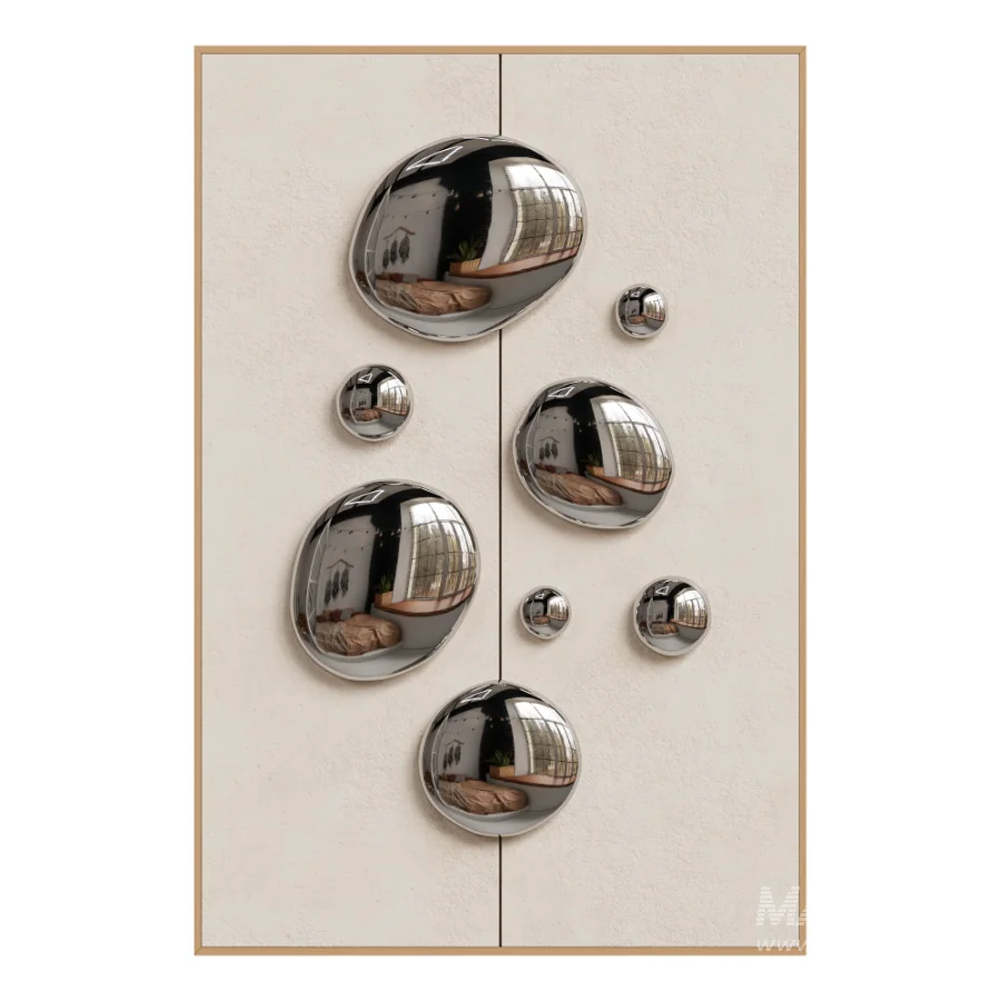 Chrome Bubble Wall Decor 20 - Image 1