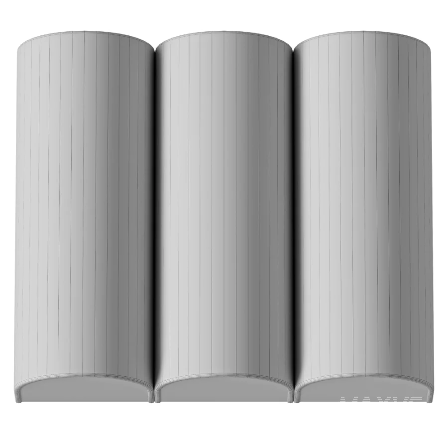 Folia scalloped natural linen wall light - Image 3