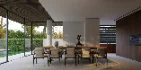 Modern courtyard living room and dining room - Thumbnail 7