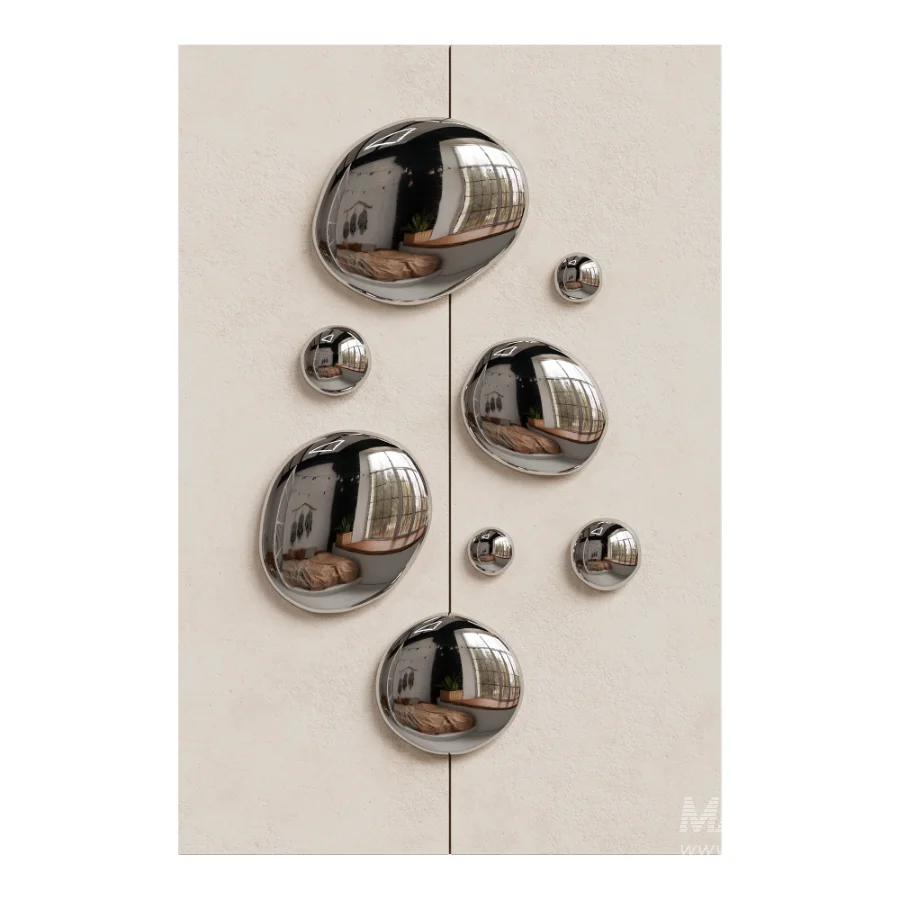 Chrome Bubble Wall Decor 20 - Image 3