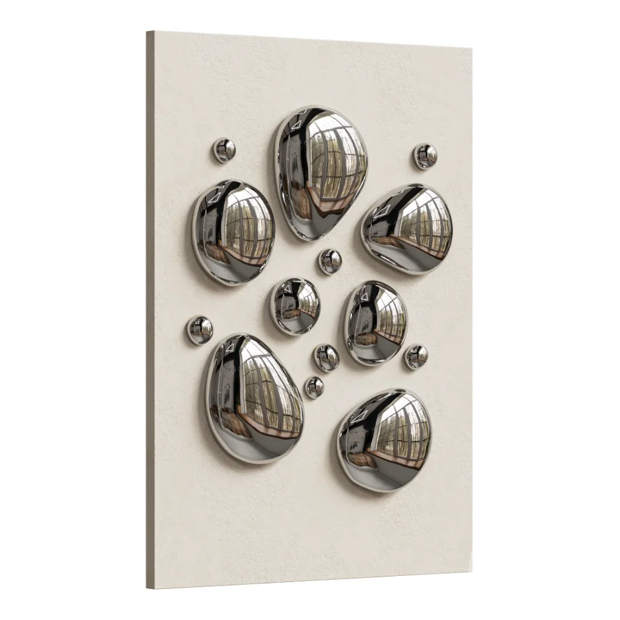 Chrome Bubble Wall Decor 05 - Image 4
