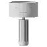 Nitara Chocolate Ribbed Concrete Brass Fabric Table Lamp - Thumbnail 3