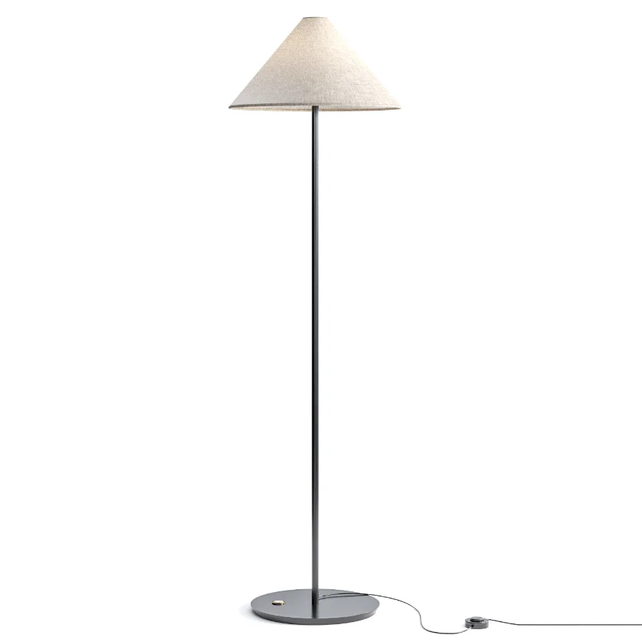 Brock Floor Lamp with Linen Shade - Image 2