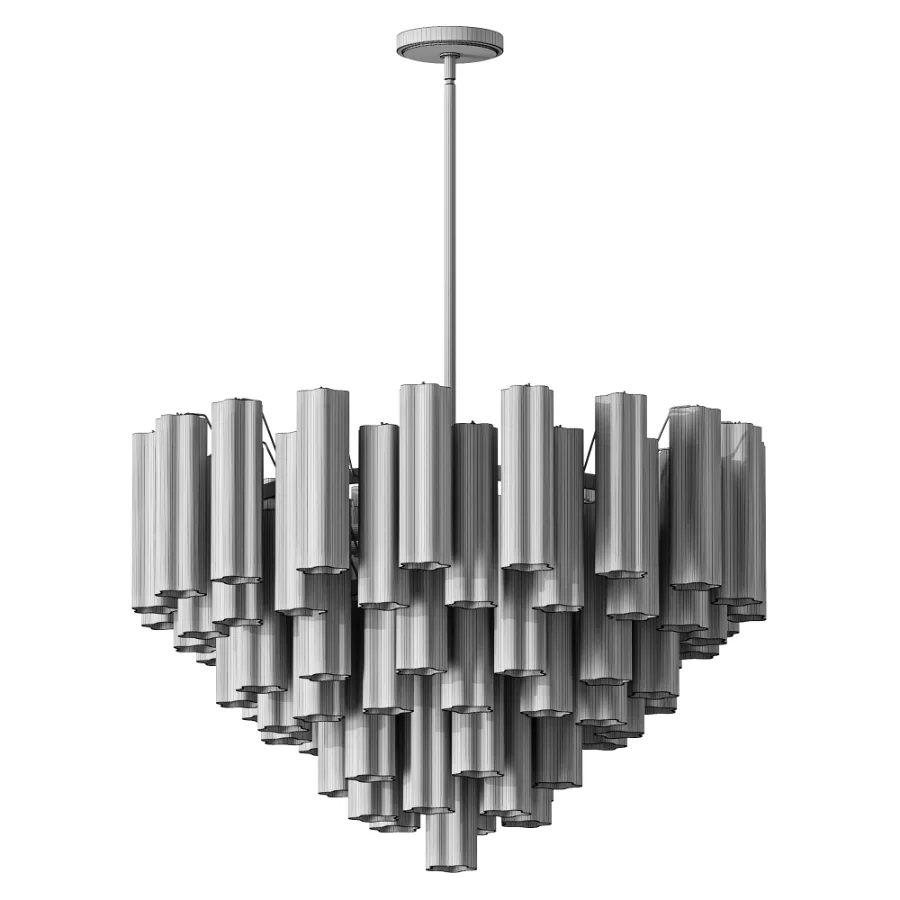 Addis Murano Chandelier white and black - Image 4