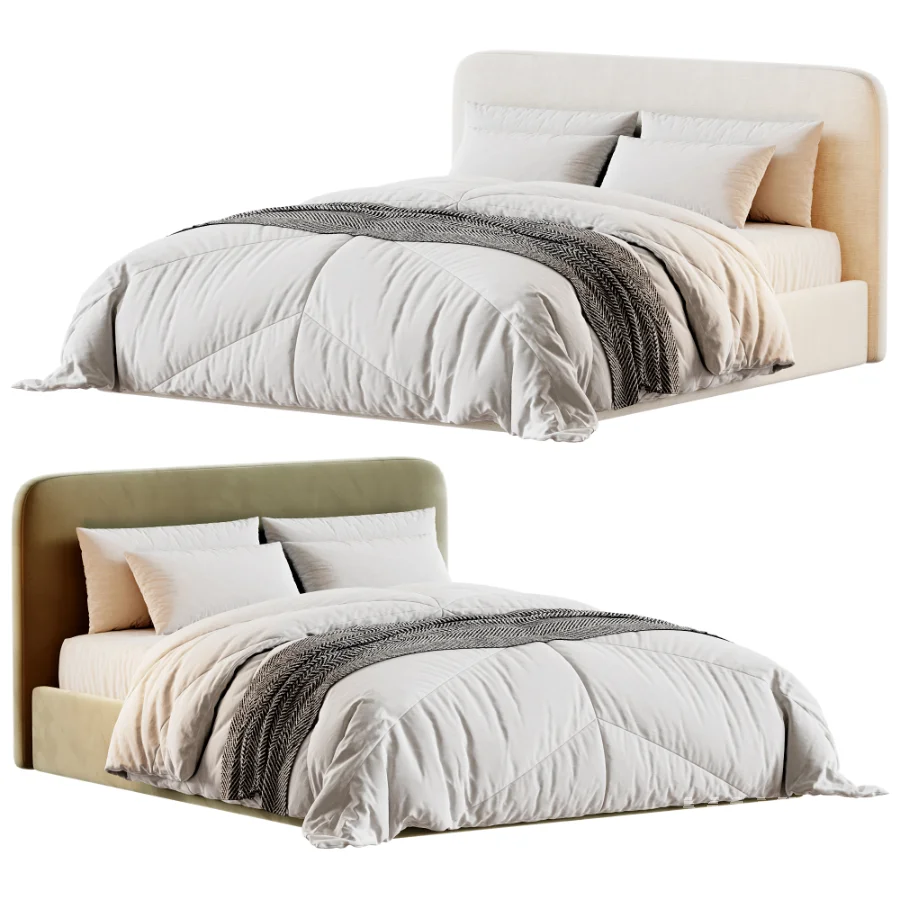 Elaria Upholstered Platform Bed - Image 1