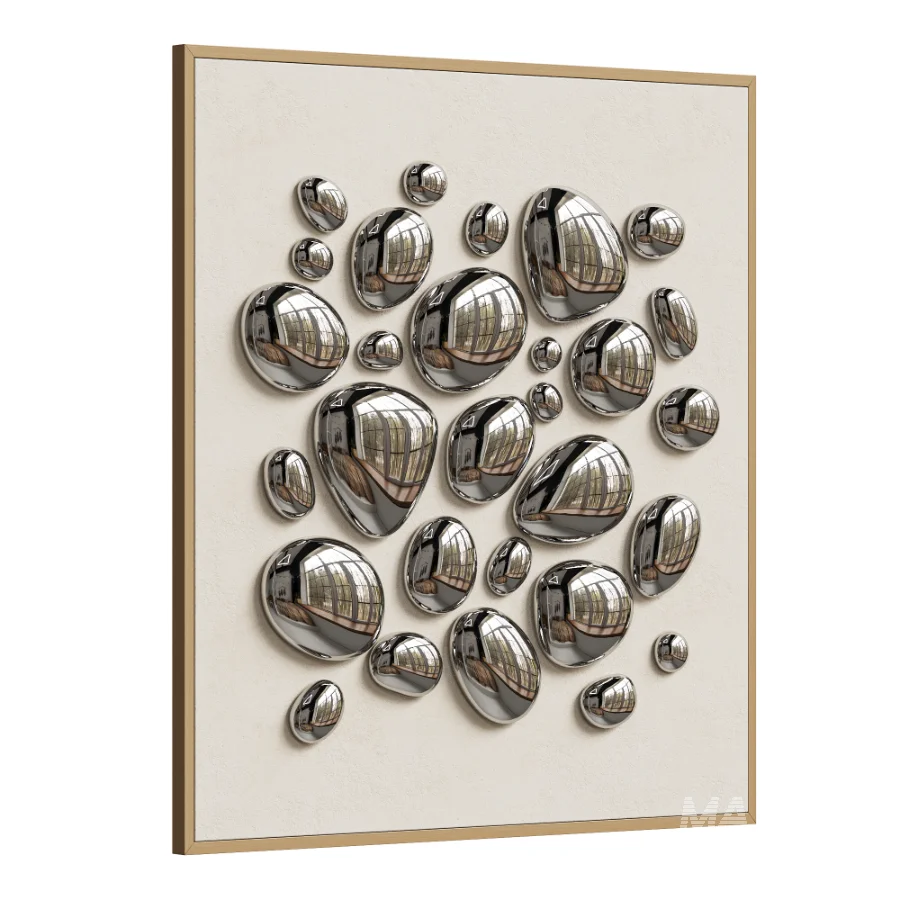Chrome Bubble Wall Decor 07 - Image 2