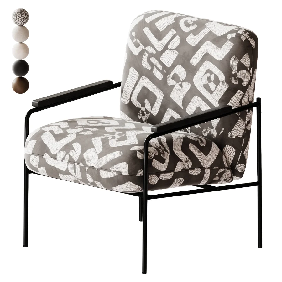 Castel Velour Milk Armchair - Image 2