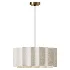 Denise Modern Scallop Linen Pendant Light - Thumbnail 2