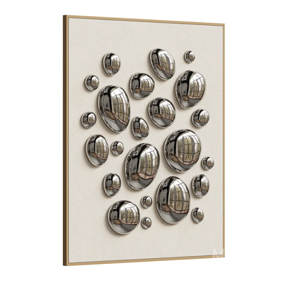 Chrome Bubble Wall Decor 04 - Image 3