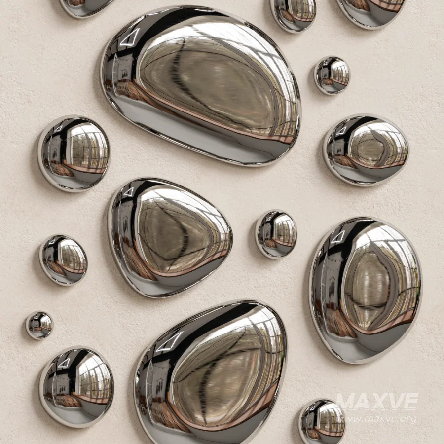 Chrome Bubble Wall Decor 16 - Image 4
