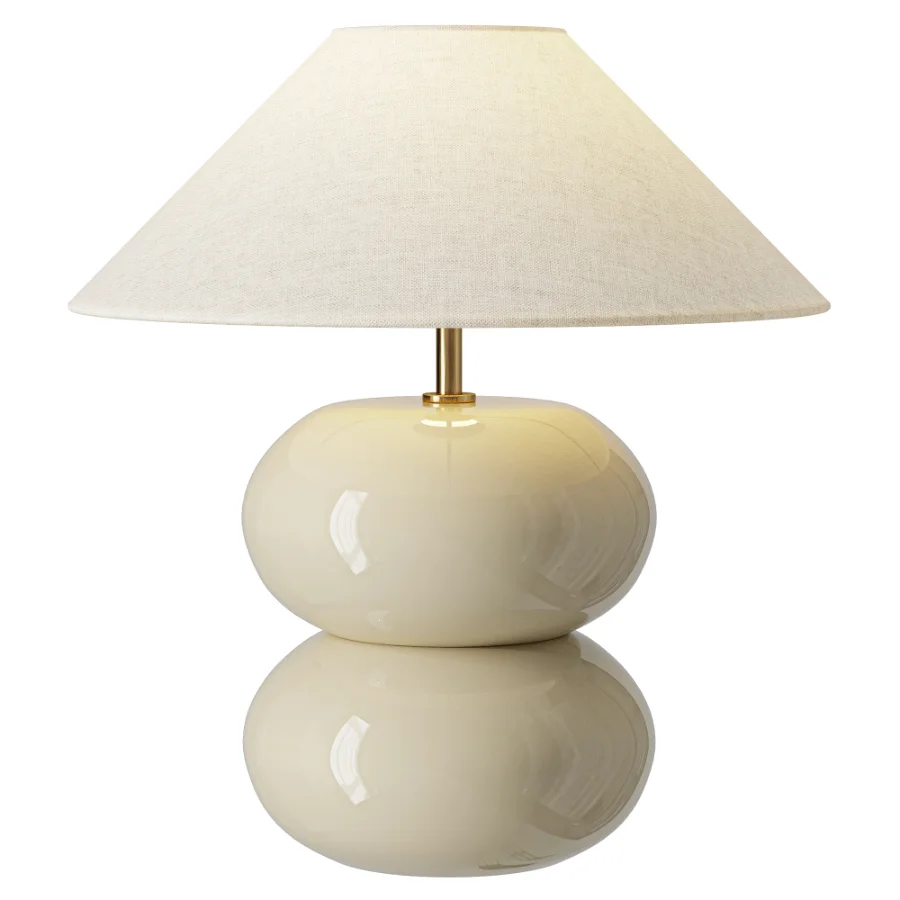 Cream Double Bubble Lamp - Image 1