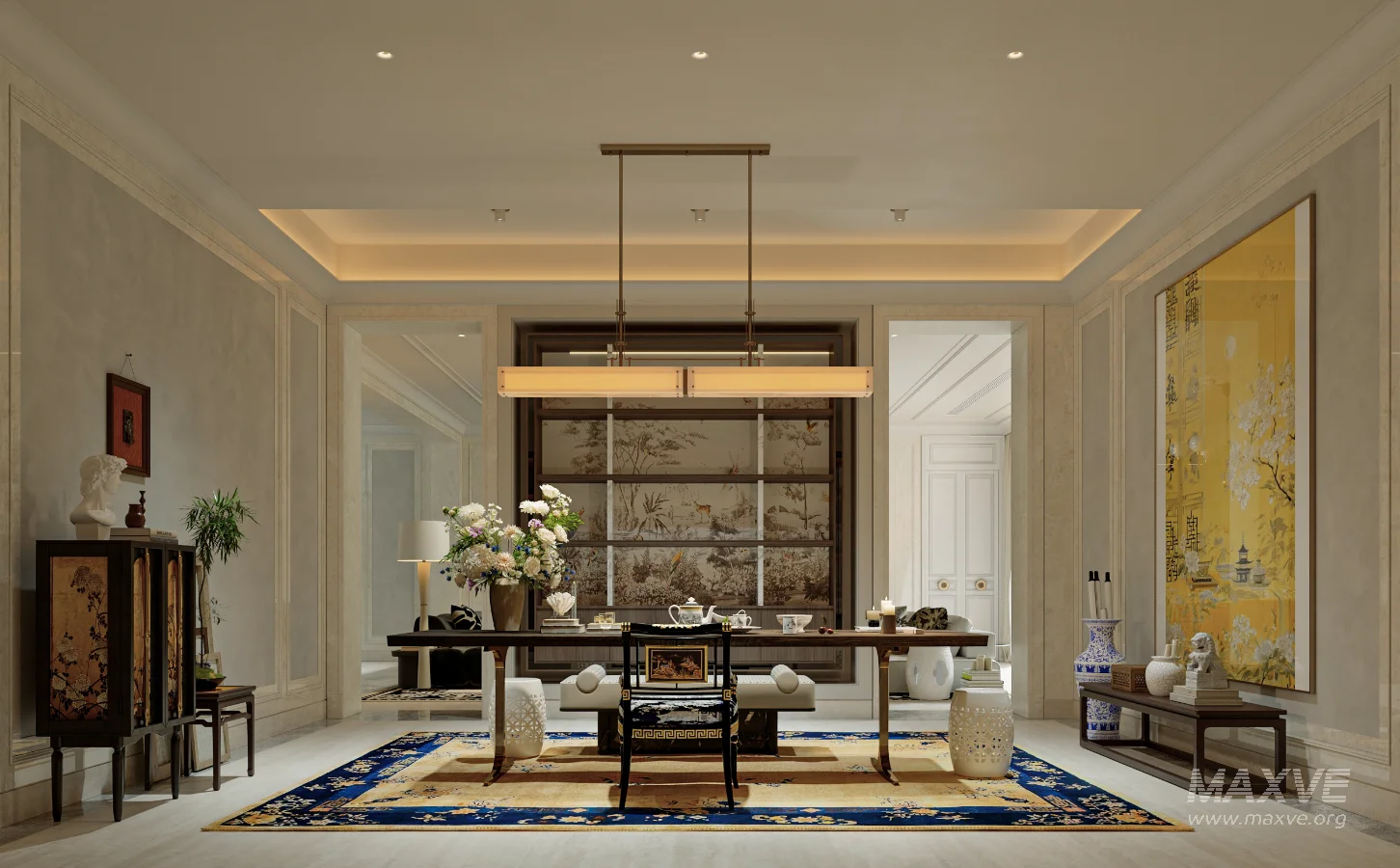 Luxury villa living room and work room - Image 1