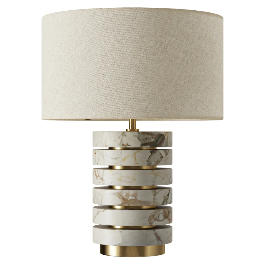 Visual Comfort Diski Alabaster Brass Table Lamp - Image 2