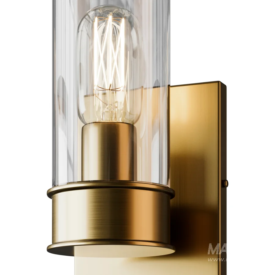 Simple Glass Cylinder Sconce 01 - Image 5