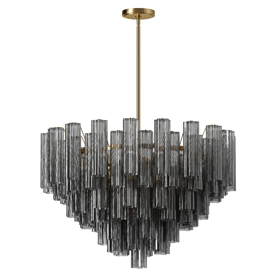 Addis Murano Chandelier white and black - Image 3