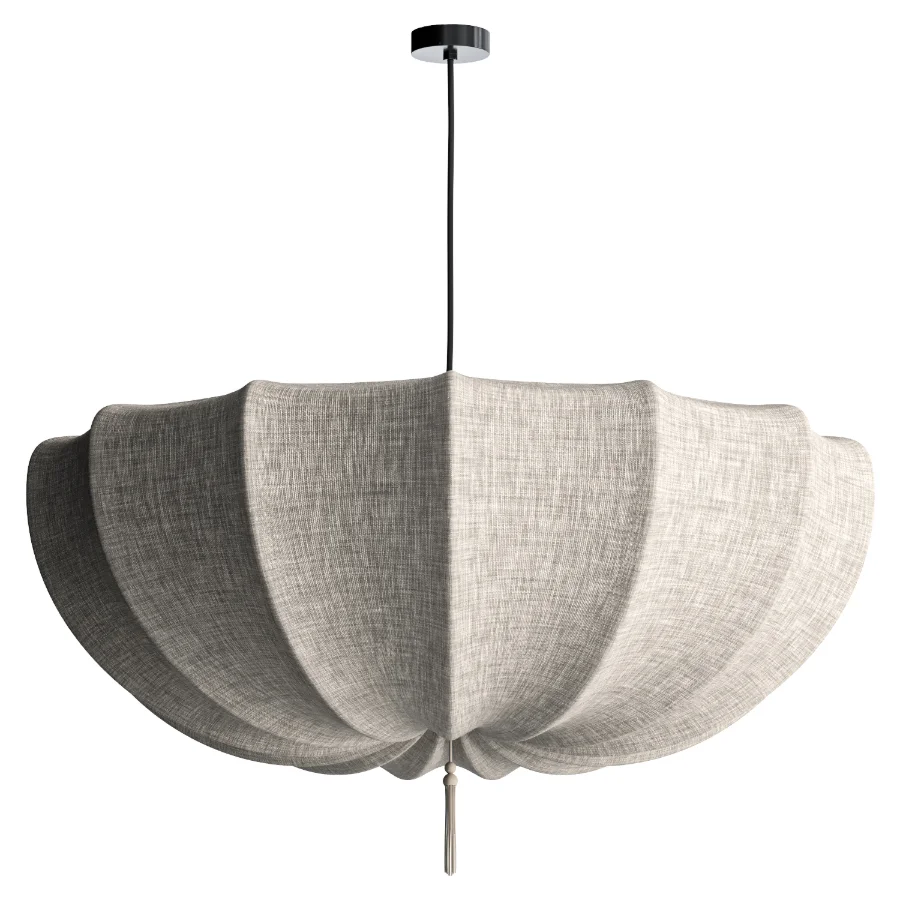 Nordic Cream Fabric Pendant Light - Image 3