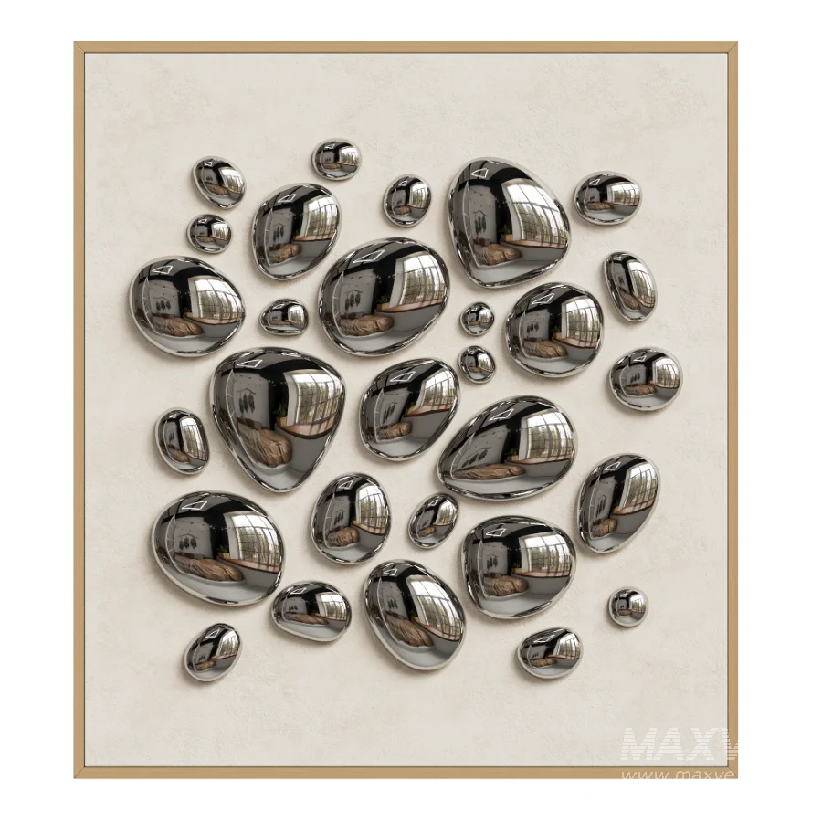 Chrome Bubble Wall Decor 07 - Image 1