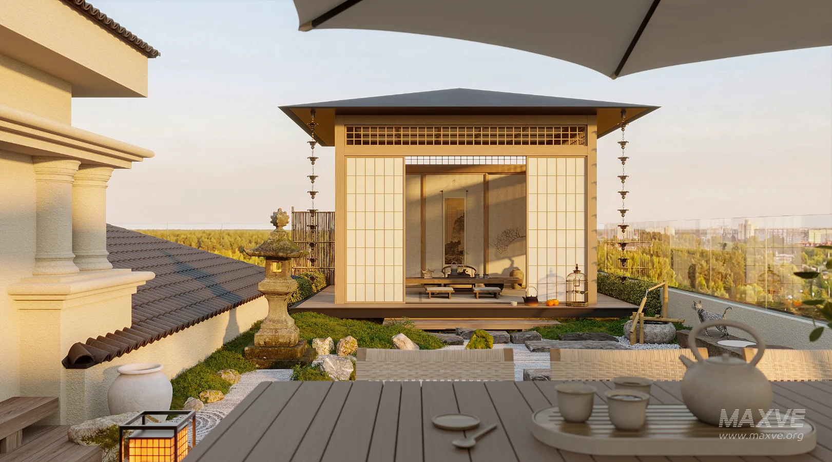 Japanese courtyard - Image 1